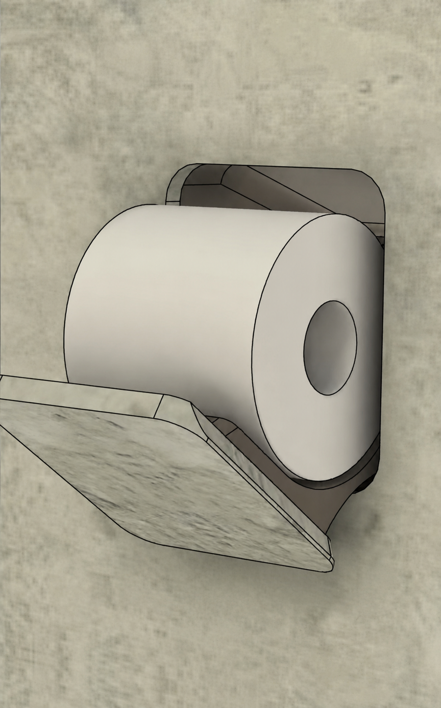 Unterputz Toilettenpapierspender, Wandbündig, Befliesbar everythingflush